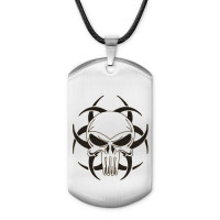 ACZ-453 Жетон на шнурке Череп Biohazard