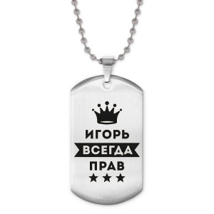 ACZ2-292 Жетон на цепочке Игорь Всегда прав