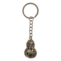 AD-BK-074 Брелок Тыква-горлянка с карпами, 9,5х2,5см