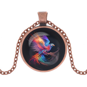ALK1048 Кулон с цепочкой Феникс
