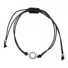 BS757-02 Браслет Солнце, цвет чёрный