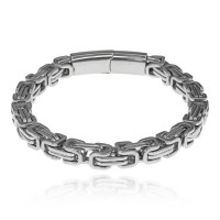 BS764-02 Браслет Цепь, 20,5см, цвет серебряный