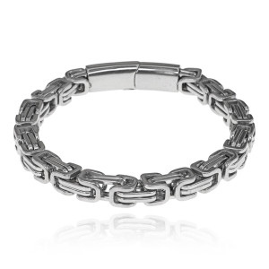 BS764-02 Браслет Цепь, 20,5см, цвет серебряный