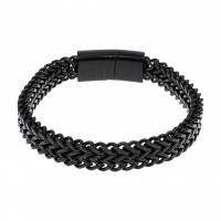 BS766-01 Браслет из нержавеющей стали, 19см, цвет чёрный