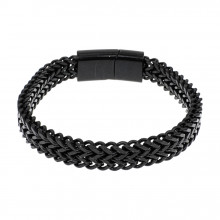 BS766-01 Браслет из нержавеющей стали, 19см, цвет чёрный