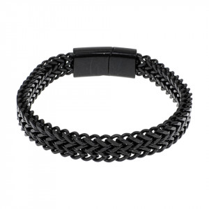 BS766-01 Браслет из нержавеющей стали, 19см, цвет чёрный