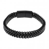 BS766-03 Браслет из нержавеющей стали, 21см, цвет чёрный