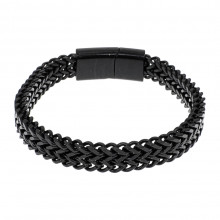 BS766-03 Браслет из нержавеющей стали, 21см, цвет чёрный