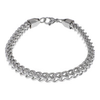 BS767-02 Браслет из нержавеющей стали, 21см, цвет серебряный
