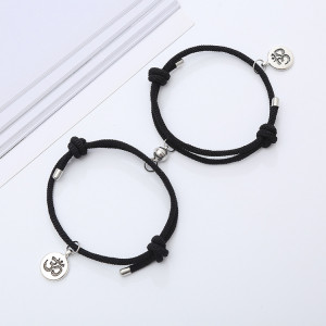 BS781-01 Парные браслеты Ом, цвет чёрный