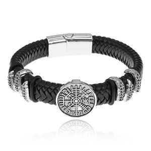BS871 Кожаный браслет Вегвизир, 21см