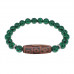 BSDS8-29-12 Браслет с 9-глазой бусиной Дзи и синт.камнем Малахит