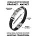 BSKR1-026 Кожаный рунический браслет Формула получения прибыли