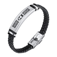 BSKR1-867 Кожаный рунический браслет Улучшение самочувствия