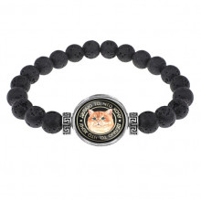 BSL-0068 Браслет из лавы 8мм Кот (делаю, что хочу)