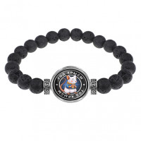 BSL-0099 Браслет из лавы 8мм Восточный гороскоп - год Крысы