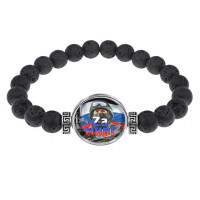 BSL-0240 Браслет из лавы 8мм Zа мир