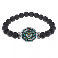 BSL-0379 Браслет из лавы Волк
