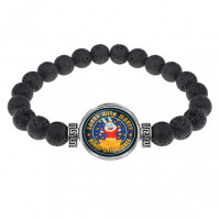 BSL-0386 Браслет из лавы Кролик с деньгами