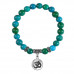 BSP-04-18 Браслет Ом (защита и духовное развитие), Хризоколла