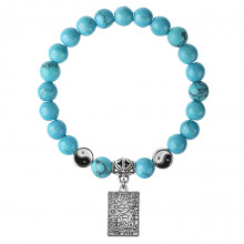 BSPE1-06-3021 Браслет Таро - Звезда, Бирюза 8мм