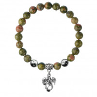 BSPE1-15-3001 Браслет Дракон (удача, могущество, успех), Унакит 8мм