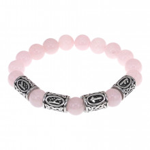 BSRB1-017-02 Браслет Пробуждение страсти, нат.камень Розовый кварц 10мм