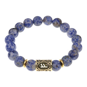 BSRF-17-18 Браслет с руной Феху и нат.камнем Содалит