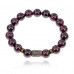 BSRK-09-06 Браслет со славянской руной Ветер и нат.камнем Гранат