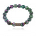 BSRK-09-22 Браслет со славянской руной Ветер и синт.камнем Цоизит