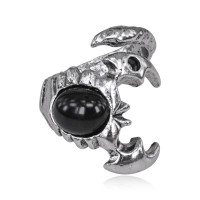 KL029-10 Кольцо Скорпион, размер 10 (19,9мм), цвет серебр.