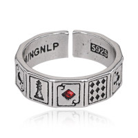 KL497 Безразмерное кольцо Игра, 6мм