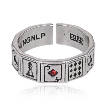 KL497 Безразмерное кольцо Игра, 6мм