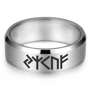 KLL-036-12 Кольцо c рунической формулой Увеличение доходов, р.12