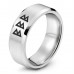 KLL-067-11 Кольцо c рунической формулой Женское счастье, р.11