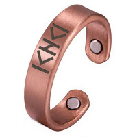 KLL1-029 Кольцо c рунической формулой Защитный щит "Зеркало"