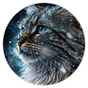 KM0417 Коврик для мыши Кошка, d.20см