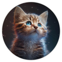 KM0465 Коврик для мыши Котёнок, d.20см