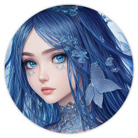 KM0762 Коврик для мыши Фэнтэзи девушка, d.20см