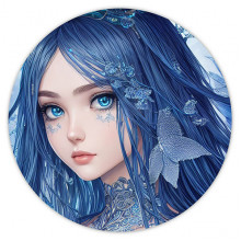 KM0762 Коврик для мыши Фэнтэзи девушка, d.20см