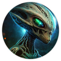 KM1011 Коврик для мыши Инопланетянин, d.20см