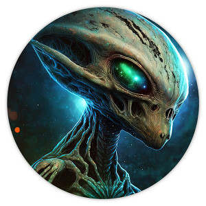 KM1011 Коврик для мыши Инопланетянин, d.20см