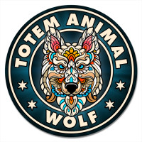 KM1137 Коврик для мыши Тотем Wolf (Волк), d.20см
