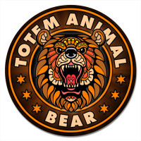 KM1140 Коврик для мыши Тотем Bear (Медведь), d.20см
