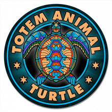 KM1147 Коврик для мыши Тотем Turtle (Черепаха), d.20см