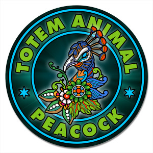 KM1152 Коврик для мыши Тотем Peacock (Павлин), d.20см