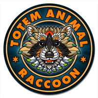KM1153 Коврик для мыши Тотем Raccoon (Енот), d.20см