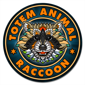 KM1153 Коврик для мыши Тотем Raccoon (Енот), d.20см