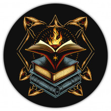 KM332 Коврик для мыши Магические книги, d.20см