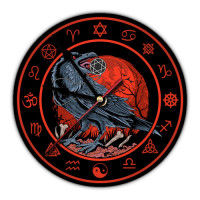 MCH069 Часы настенные Ворон 20см, пластик